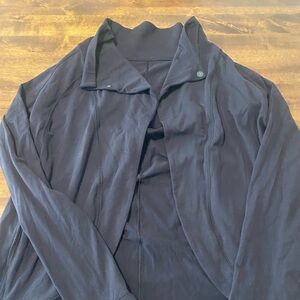 Women’s Lululemon Black Wrap Jacket With Snap Collar Size 10